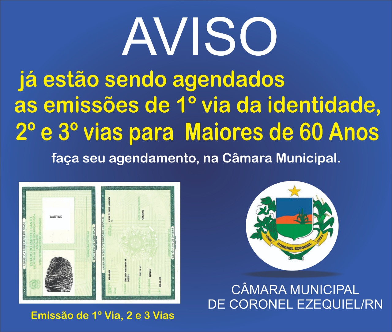 Emissão de Carteiras de Identidades